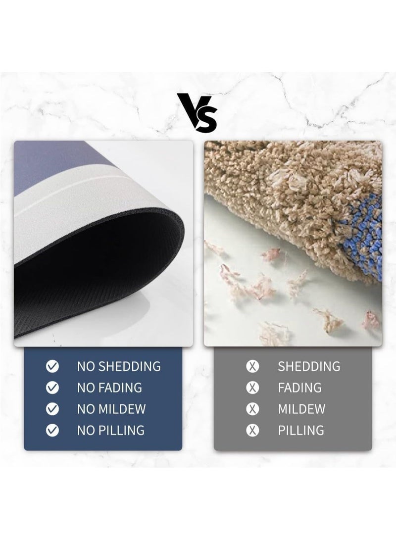 Luxury non-slip bathroom mat, multi-layered with superior water absorption and a rubberized surface. Bathroom mat suitable for bathroom and kitchen floors. Comes in (multiple colors randomly). - Image 3